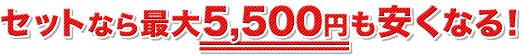 セットなら最大5,500円も安くなる！