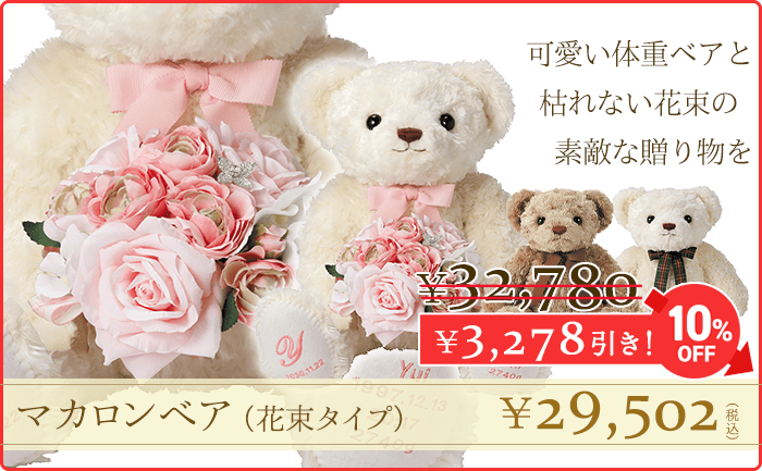 マカロンベア 花束タイプ