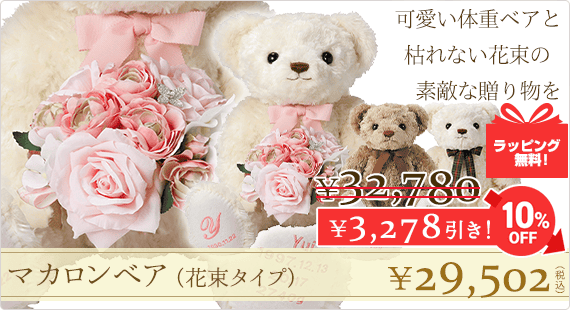 マカロンベア(花束タイプ)