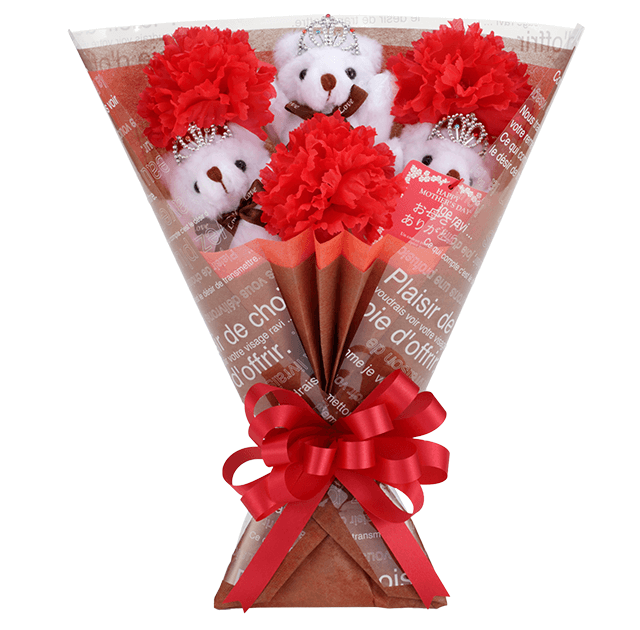 母の日用チビ束：スイートカーネーション（レッド）