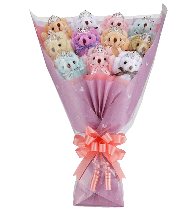 くま束・くまブーケスタンダード オーロラプリンセス