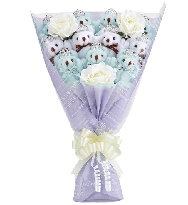 くまブーケスタンダード エレガントブルー