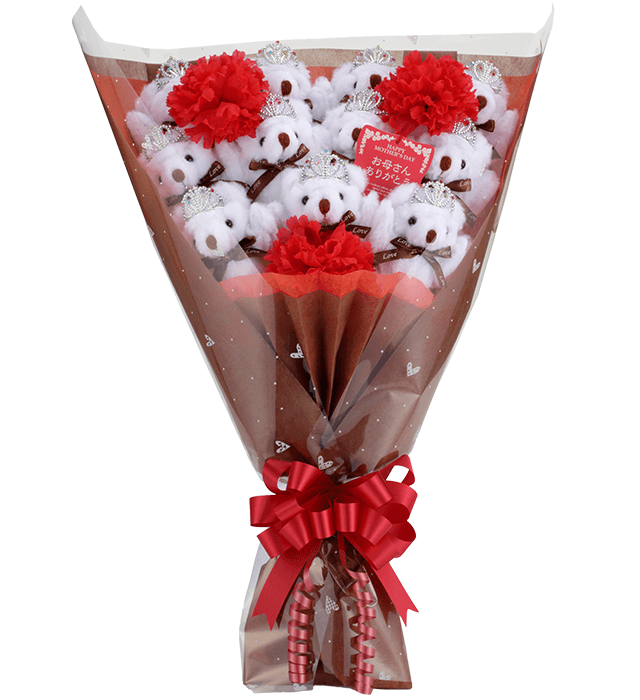 くまブーケ：プリマドンナカーネーション