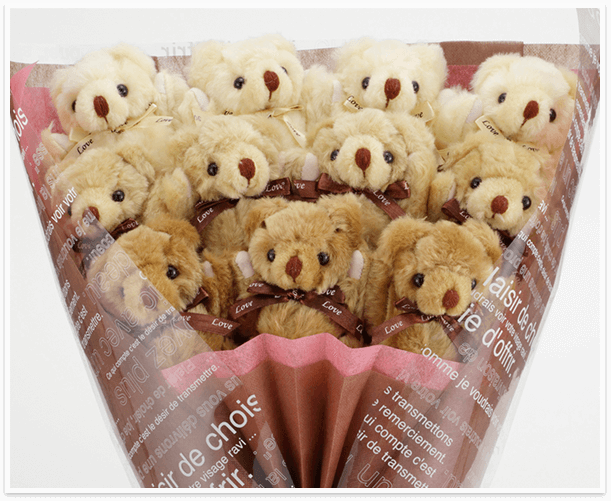 くまブーケ スタンダード：ラブリーショコラ