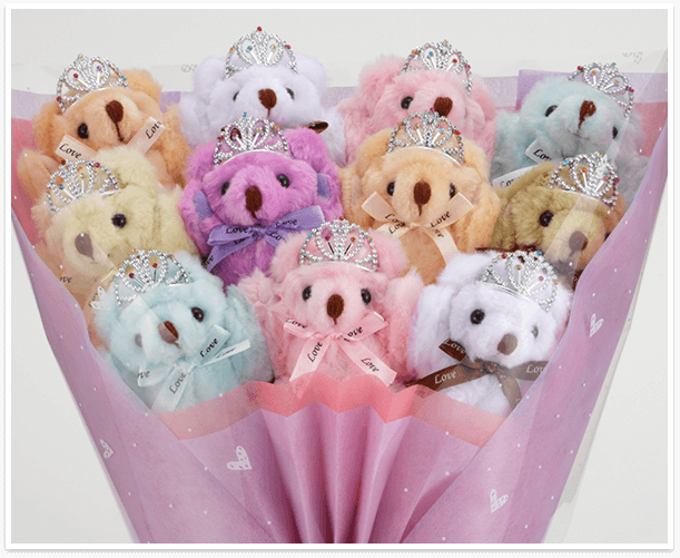 くまブーケ スタンダード：オーロラプリンセス