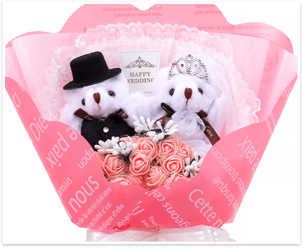 ウェディング用くま束(くまブーケ) マリアージュ・ラブリー