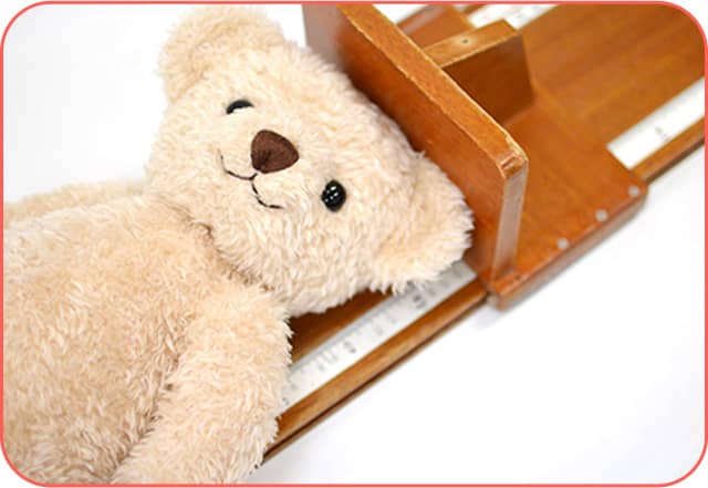 きちんと身長を測ります