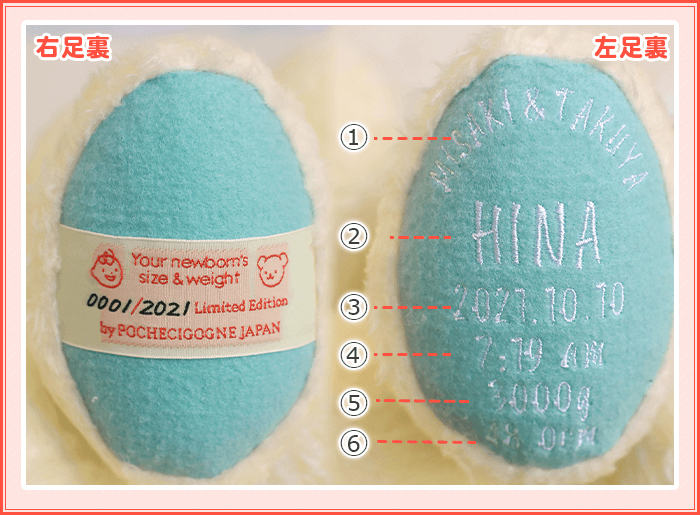 足裏刺繍イメージ