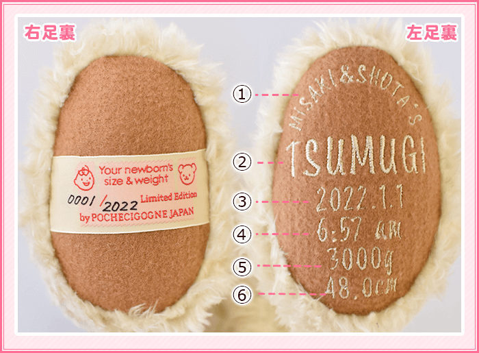 足裏刺繍イメージ