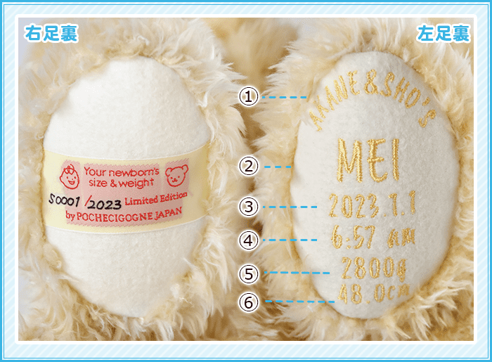 足裏刺繍イメージ