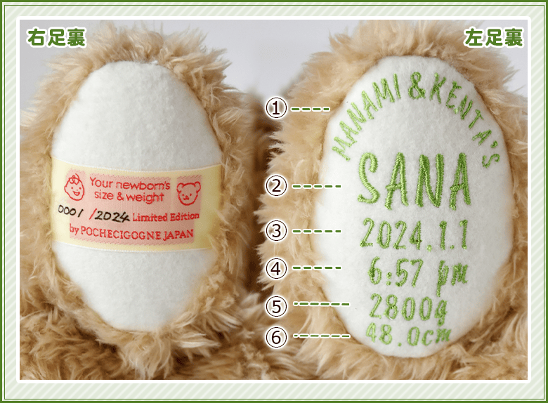 足裏刺繍イメージ