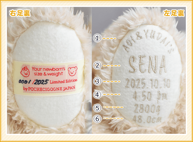 足裏刺繍イメージ