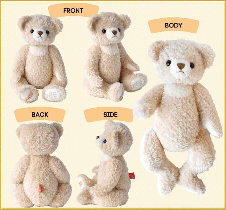 体重・身長ともに再現してくれるメモリアルベア