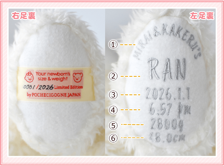 足裏刺繍イメージ