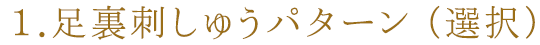 1.足裏刺しゅうパターン（選択）