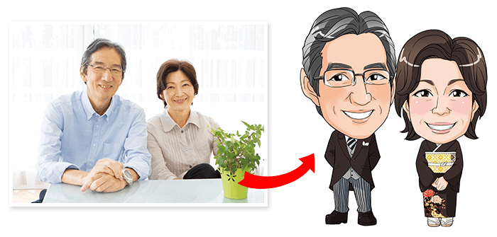 写真から似顔絵を作成します