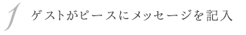 ゲストがピースにメッセージを記入