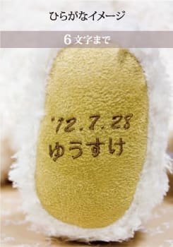 足裏刺繍ひらがなイメージ（6文字まで）