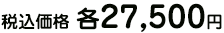 税込価格 各27,500円