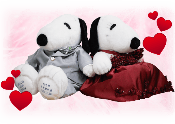 スヌーピーとベルがサプライズ演出や感動の演出に一役かってくれます！