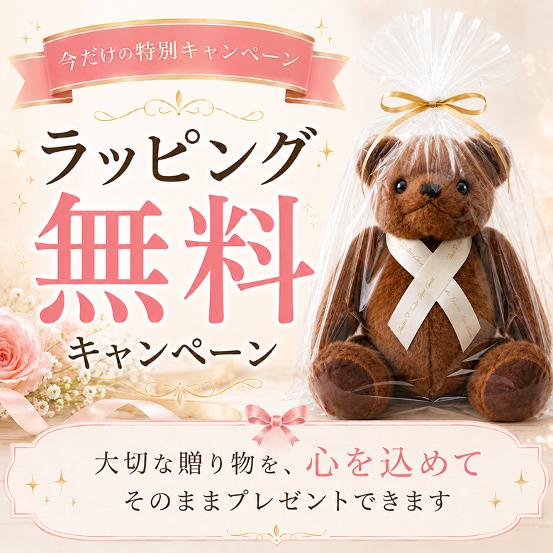 今だけの特別キャンペーン ラッピング無料キャンペーン 大切な贈り物を心を込めてそのままプレゼントできます