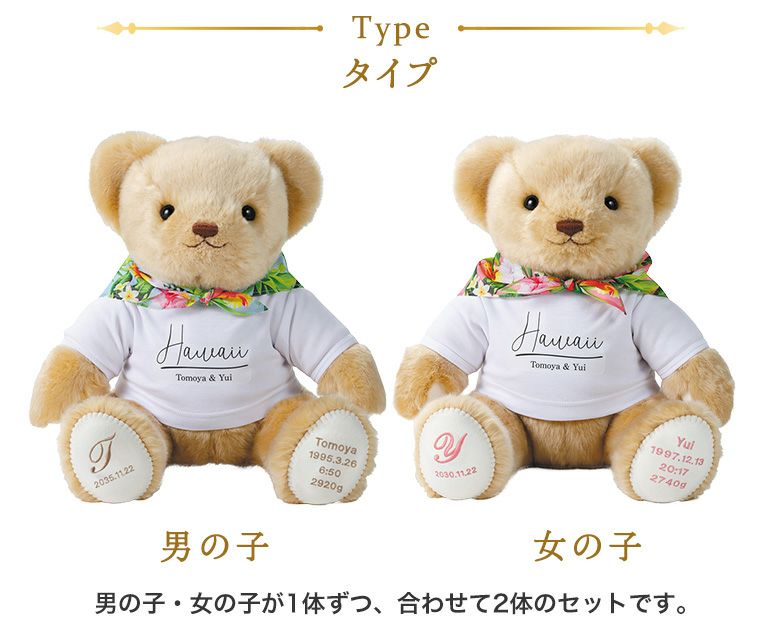 お得な2体セット】キャメリー ハワイアン：ウェイトベア | 短納期対応