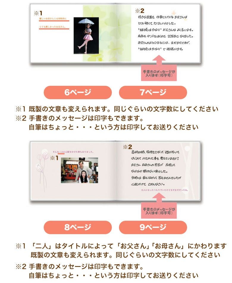 フォトストーリー ブライダルブック：6ページ〜9ページ