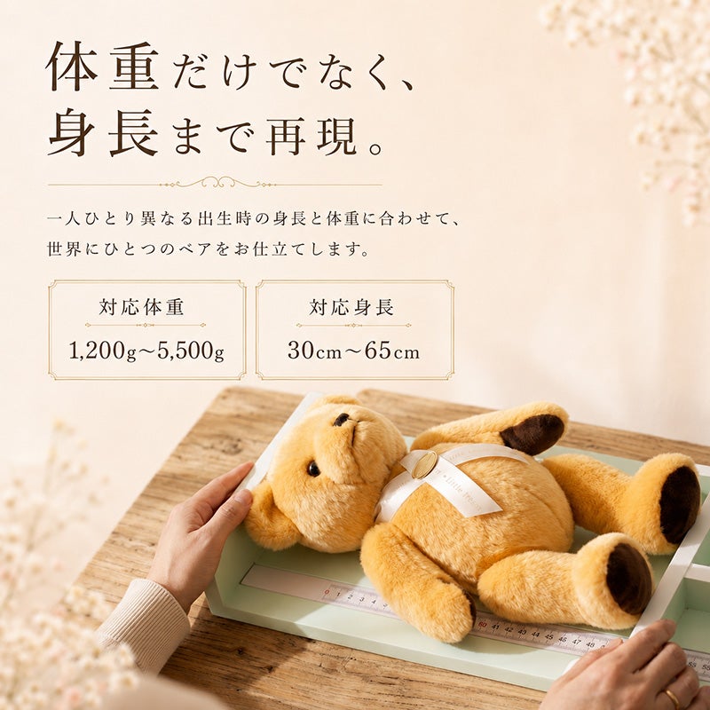 身長体重ベアTW 体重だけでなく身長まで再現します