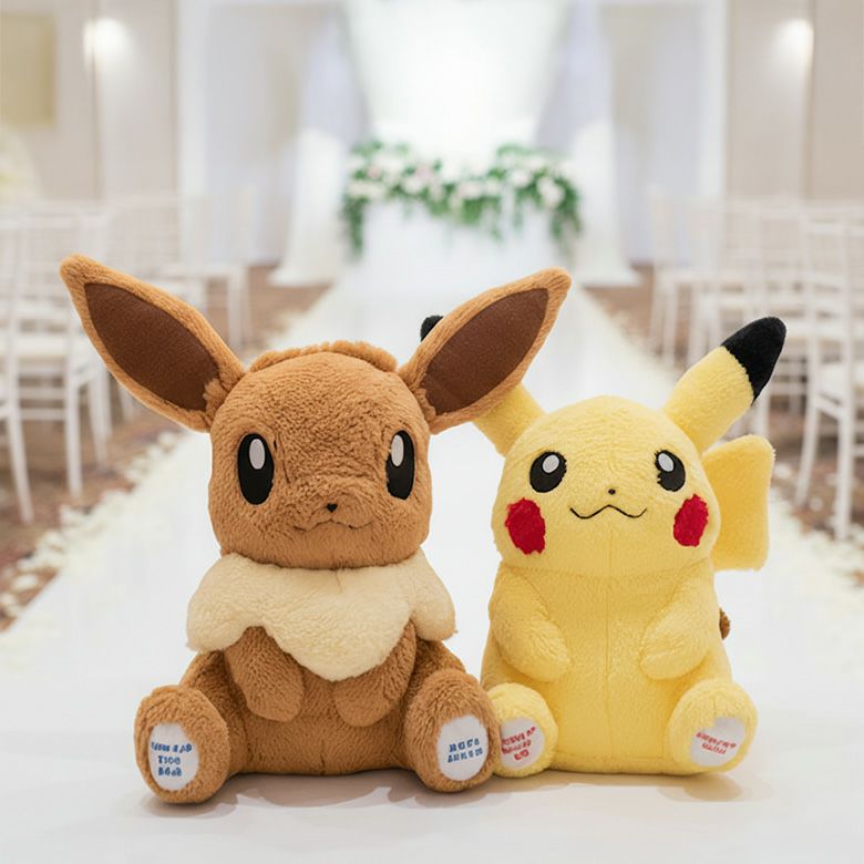 ピカチュウとイーブイのウェイトドール