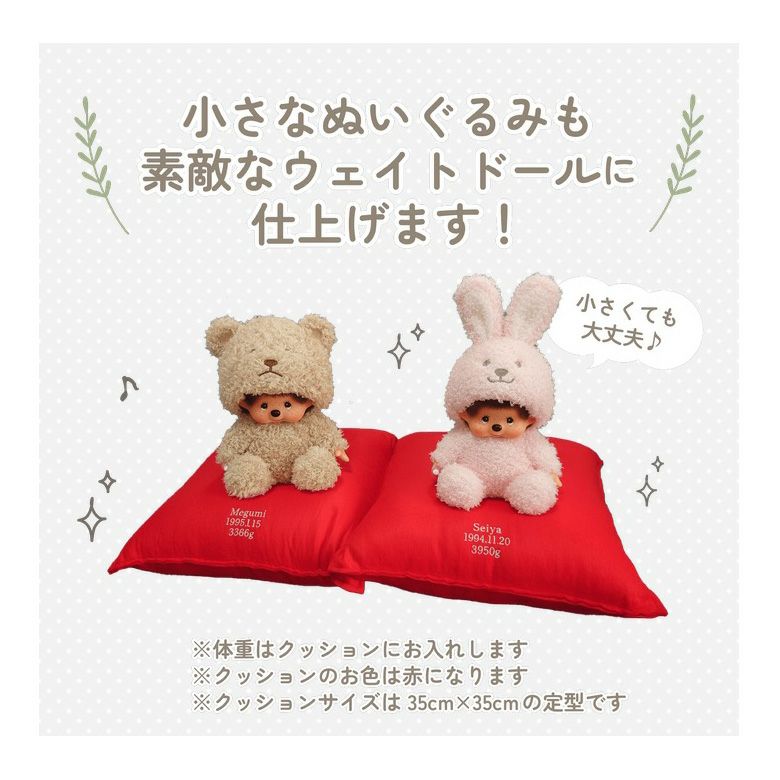 モンチッチ】ウェイトドール：セミオーダー| 体重ベア・ウェイトドール