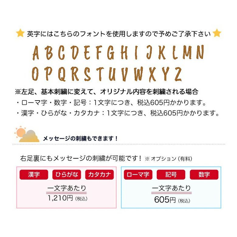 英字のフォント