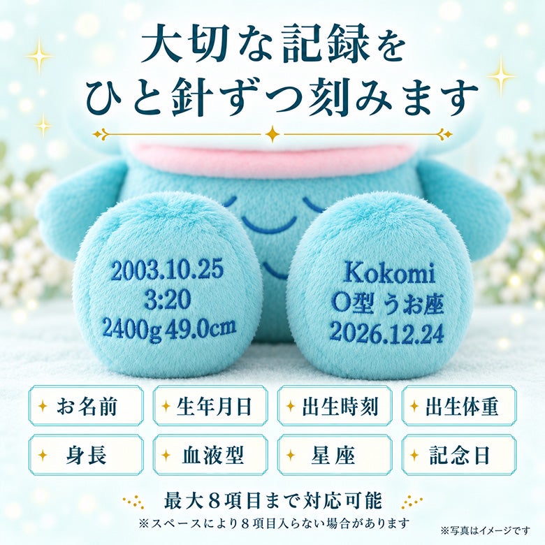 ハンギョドンのウェイトドールの足裏刺しゅう