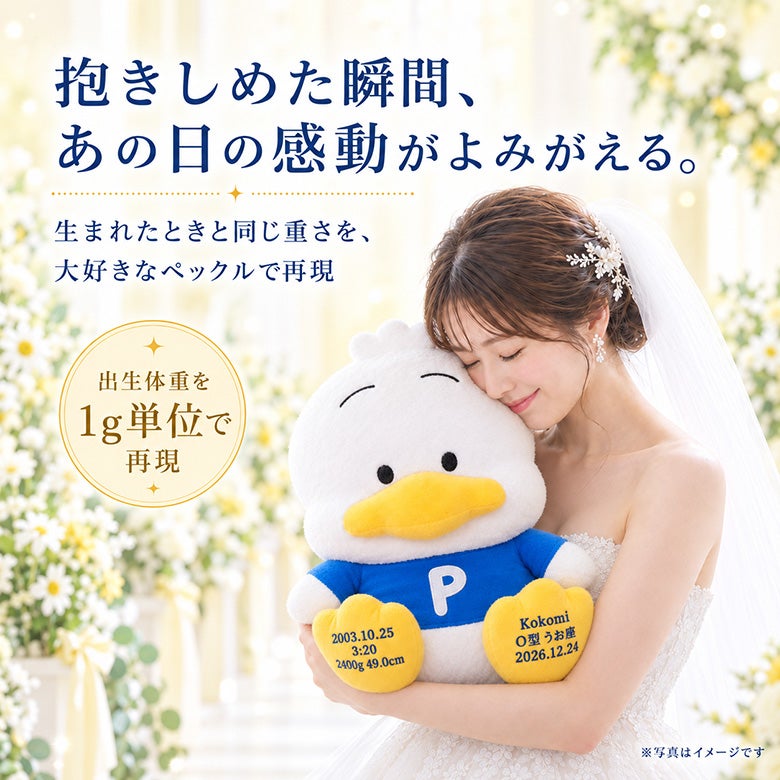 ペックルのウェイトドール 出生体重を1g単位で再現