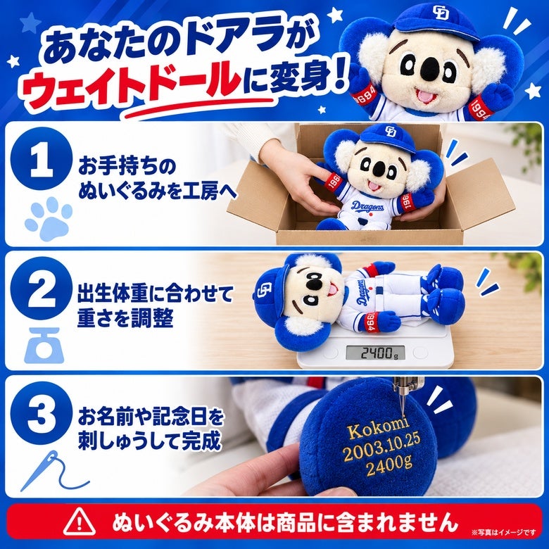 あなたのドアラがウェイトドールに変身