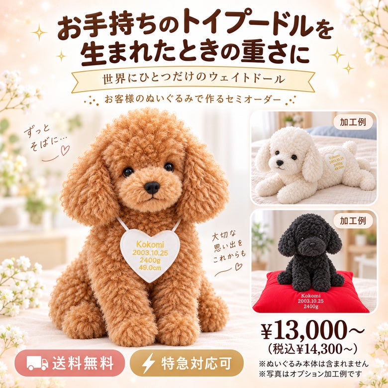 トイプードルのウェイトドール