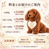 ダックスフンドのウェイトドール 料金とお届けのご案内