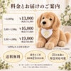 ゴールデンリトリバーのウェイトドール 料金とお届けのご案内
