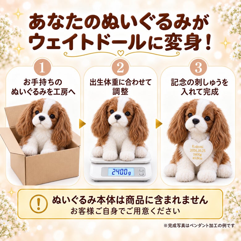 あなたのキャバリアがウェイトドールに変身