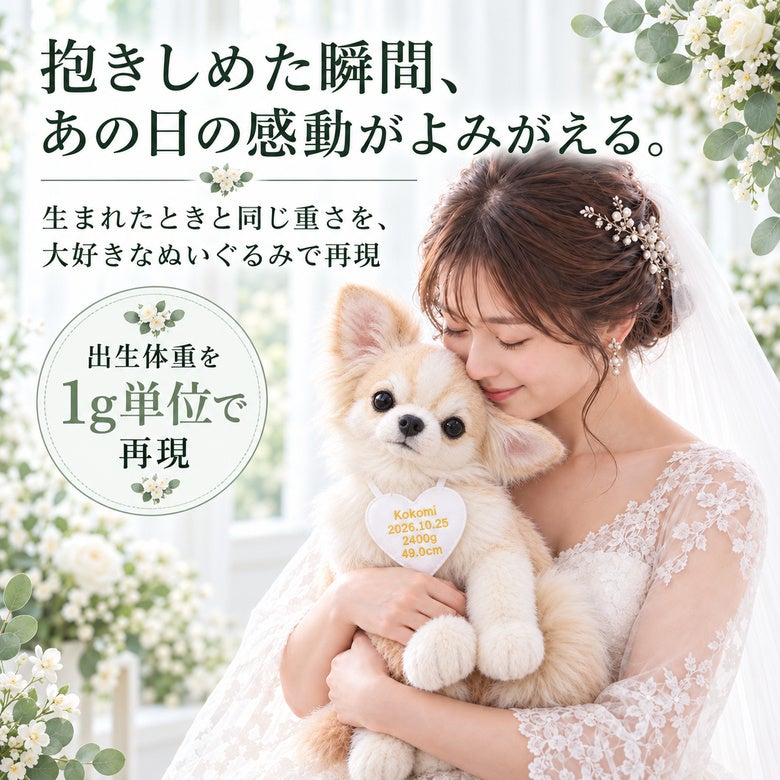 チワワのウェイトドール 出生体重を1g単位で再現