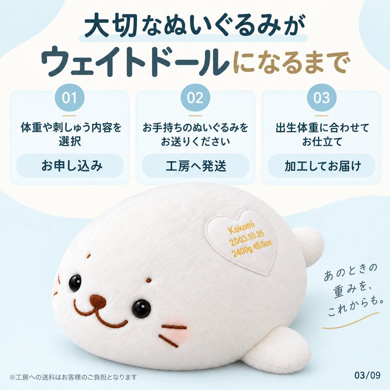 大切なぬいぐるみがしろたんのウェイトドールになるまで