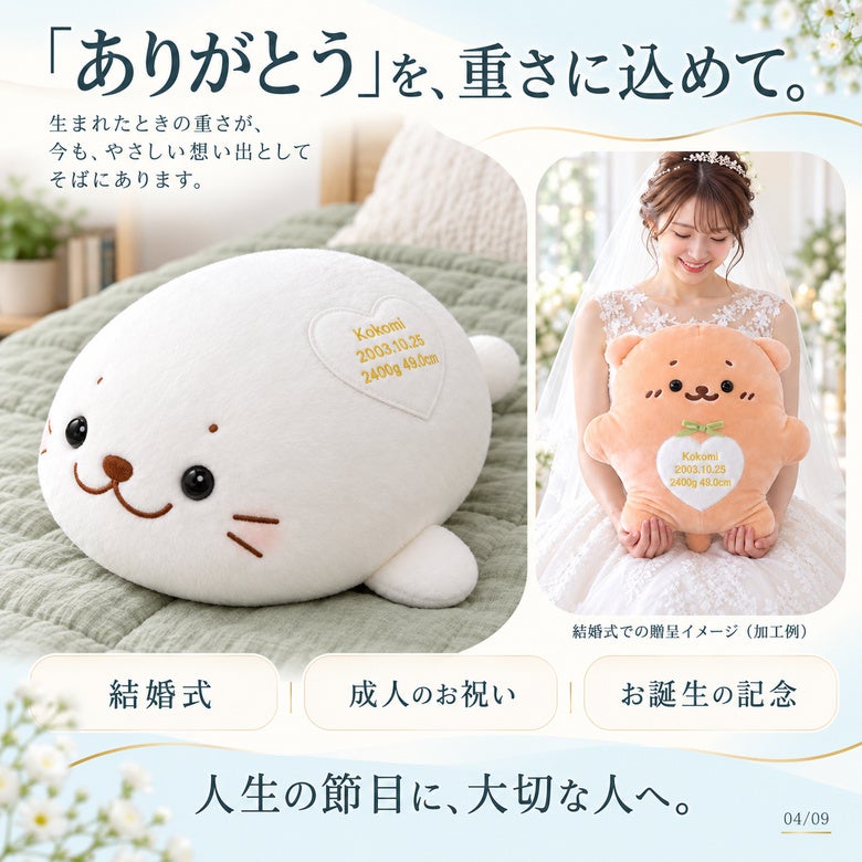 しろたんのウェイトドールを人生の節目に