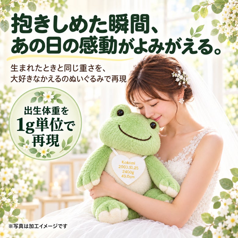 かえるのウェイトドール 出生体重を1g単位で再現