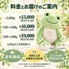 かえるのウェイトドール 料金とお届けのご案内